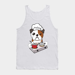 Funny Bulldog is cooking Tank Top